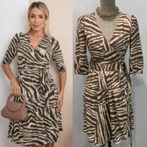 Banana Republic Animal Print Wrap Dress